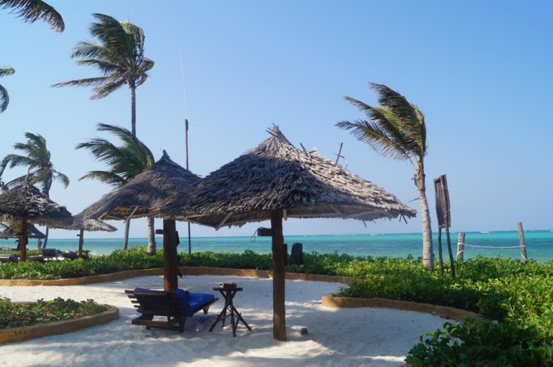 Blåsigt väder i Zanzibar